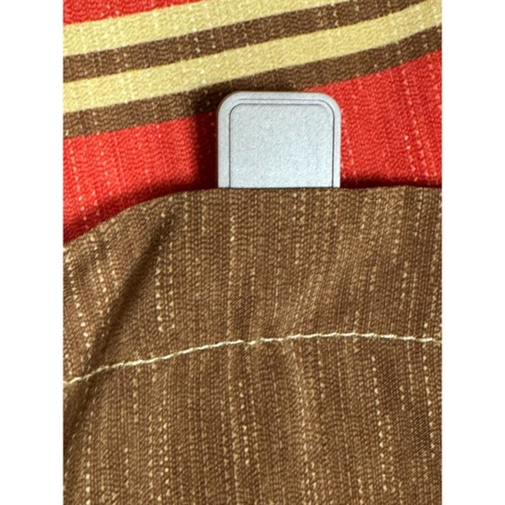 Santa Cruz Board Shorts Mens 36 Brown Red Tan Stripe Surf Swim Trunks Skate‎ - Picture 7 of 16